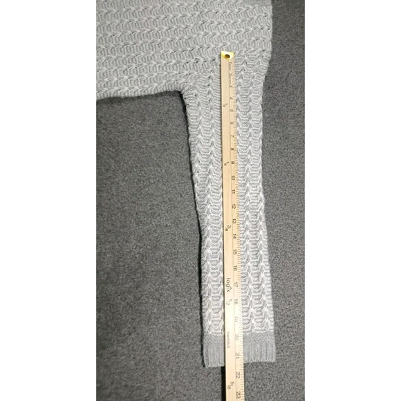 Banana Republic  Women's Cable Knit Sweater Medium Gray Classic Style - Picture 7 of 12